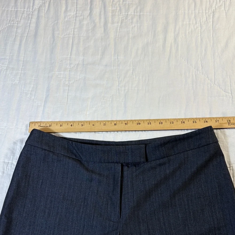 Officecore Anne Klein Navy/Charcoal Heather Pinstripe Career‎ Trousers Size 8